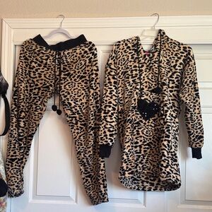 Betsey Johnson Leopard Print Pajama Set